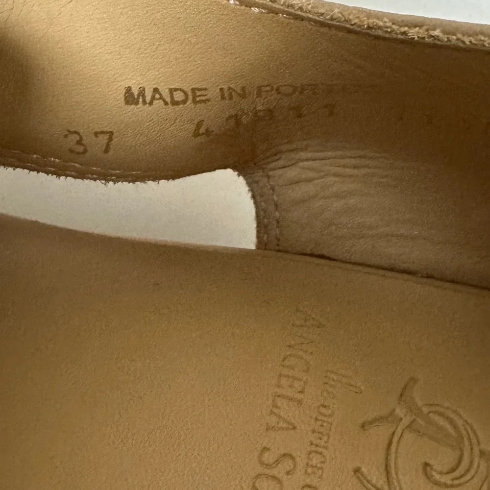 The Office of Angela Scott Mr Colin Cutout Suede Oxford Shoes Beige EU 37 US 7